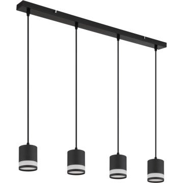 Globo - LED Luster na sajli 4xGX53/7W/230V 3000K crna