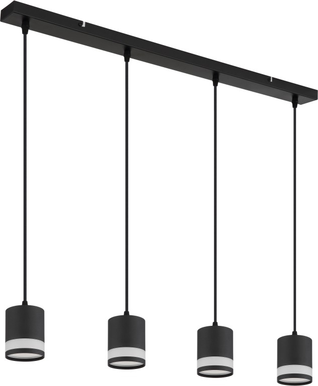 Globo - LED Luster na sajli 4xGX53/7W/230V 3000K crna