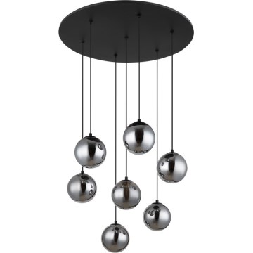 Globo - LED Luster na sajli 7xG9/3,5W/230V dimna/crna