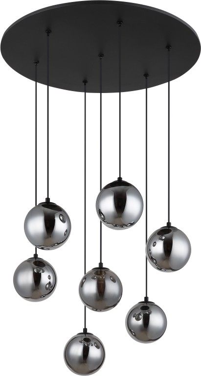 Globo - LED Luster na sajli 7xG9/3,5W/230V dimna/crna