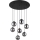 Globo - LED Luster na sajli 7xG9/3,5W/230V dimna/crna