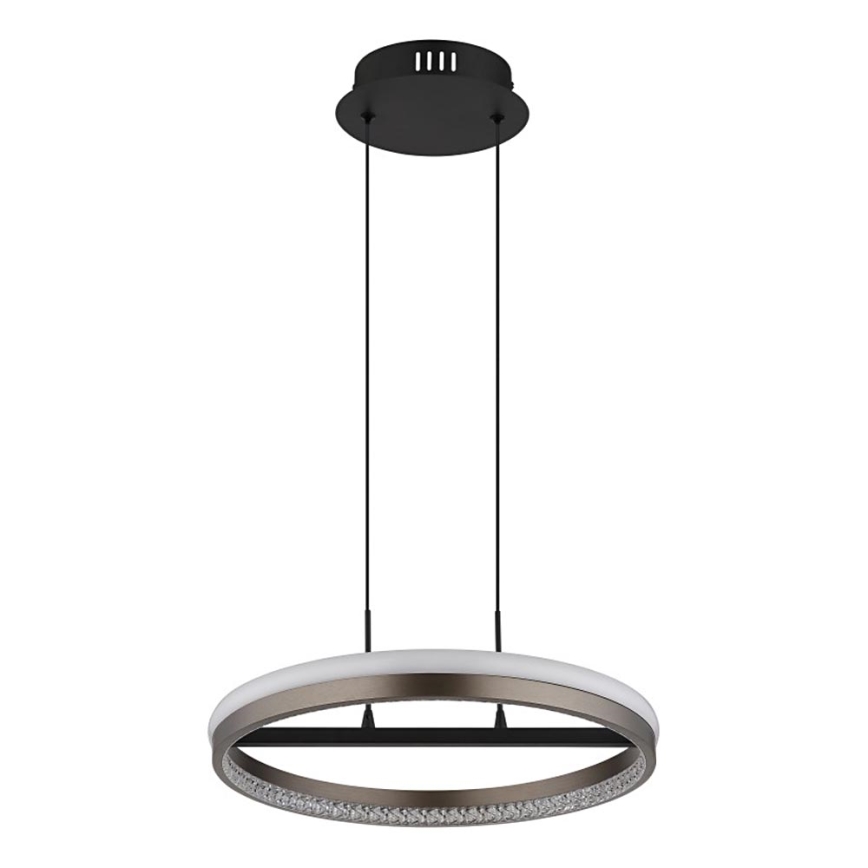 Globo - LED Luster na sajli LED/40W/230V 3000/4000/6000K pr. 39,7 cm smeđa