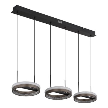 Globo - LED Luster na sajli LED/40W/230V 3000/4000/6000K smeđa