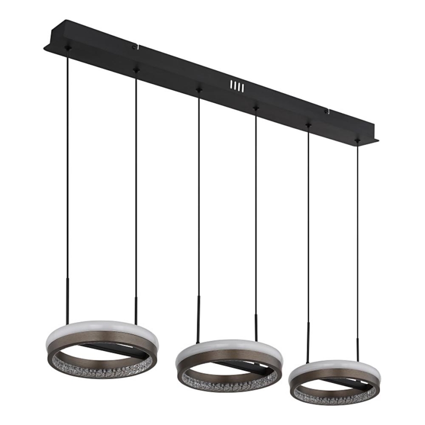 Globo - LED Luster na sajli LED/40W/230V 3000/4000/6000K smeđa