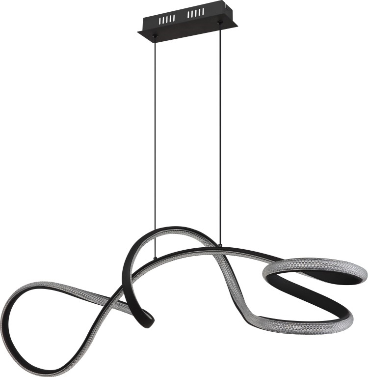 Globo - LED Luster na sajli LED/40W/230V crna