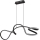 Globo - LED Luster na sajli LED/40W/230V crna