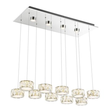 Globo - LED Luster na sajli LED/92W/230V 4000K sjajni krom/prozirna