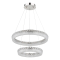 Globo - LED luster na sajli s mogućnošću prigušivanja LED/60W/230V 2700-6000K proziran + daljinski upravljač