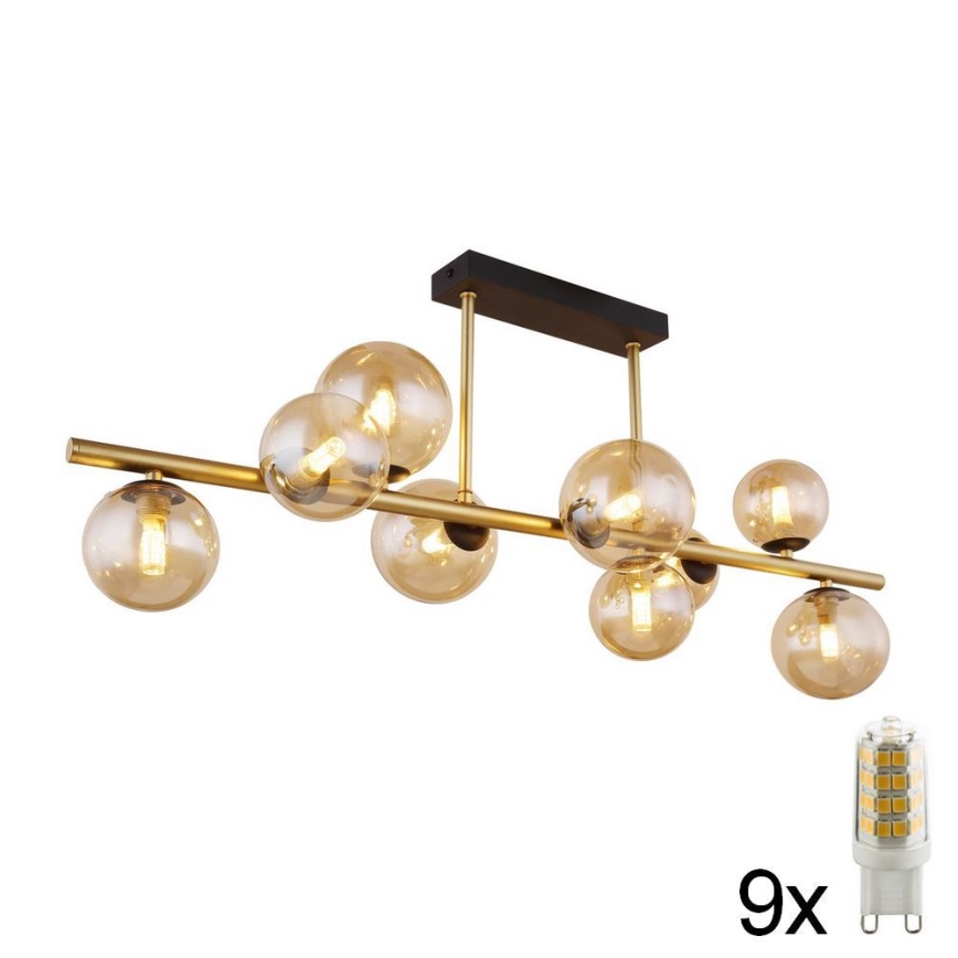 Globo - LED luster na štapu 9xG9/3W/230V mesing