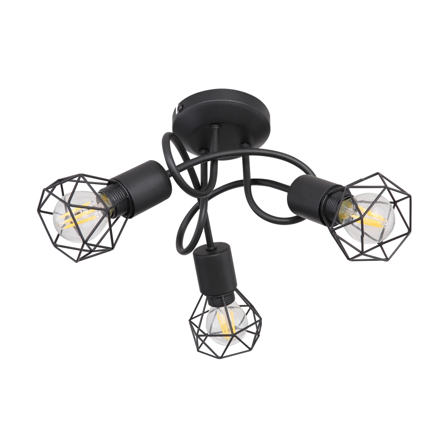 Globo - LED Nadgradni luster 3xE14/6W/230V crna
