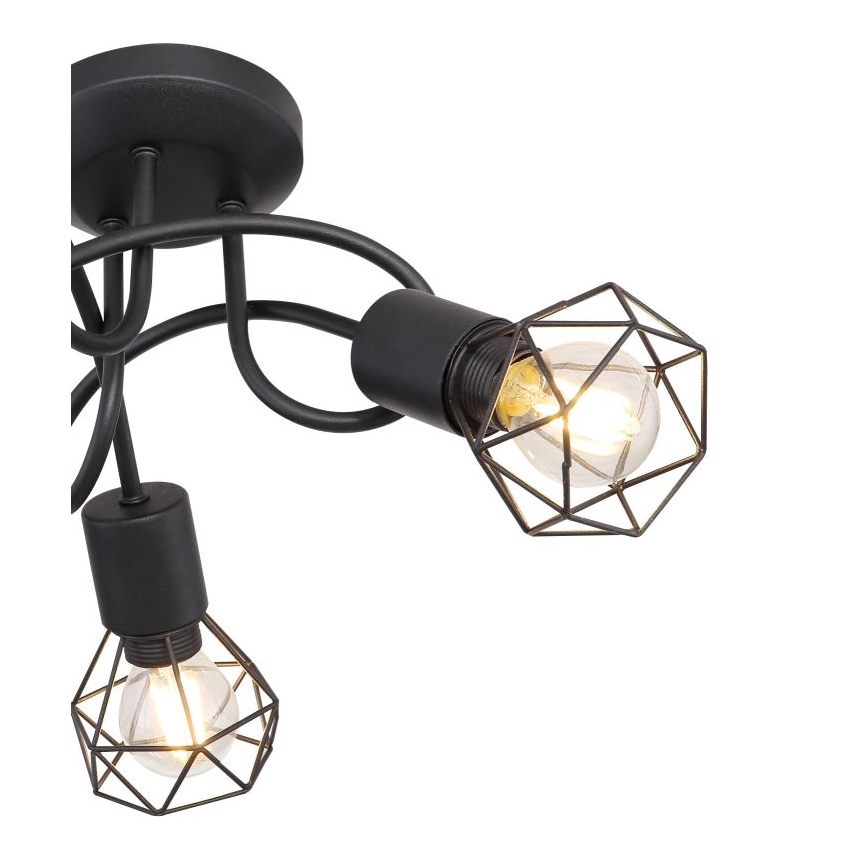 Globo - LED Nadgradni luster 3xE14/6W/230V crna