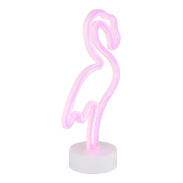 Globo - LED Neonska stolna dekoracija LED/2W/3xAA flamingo