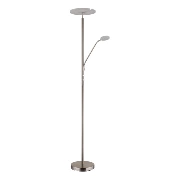 Globo - LED podna svjetiljka s prigušivanjem LED/28W/230V + LED/5W 3000K sjajni krom