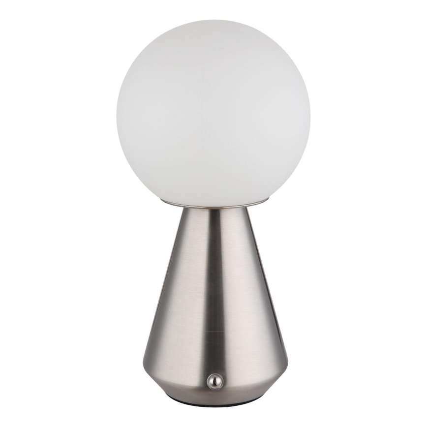 Globo - LED Prigušiva dodirna vanjska stolna lampa LED/1,5W/5V 3000/4500/6500K 1800 mAh IP41 mat krom