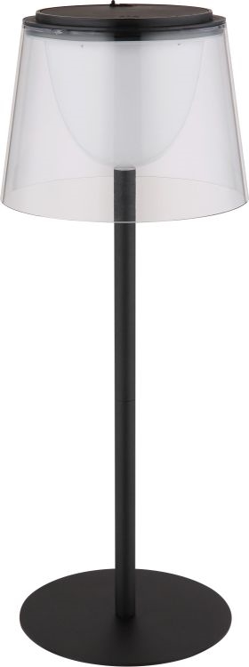 Globo - LED Prigušiva dodirna vanjska stolna lampa LED/1,8W/5V IP44 1800 mAh crna/prozirna