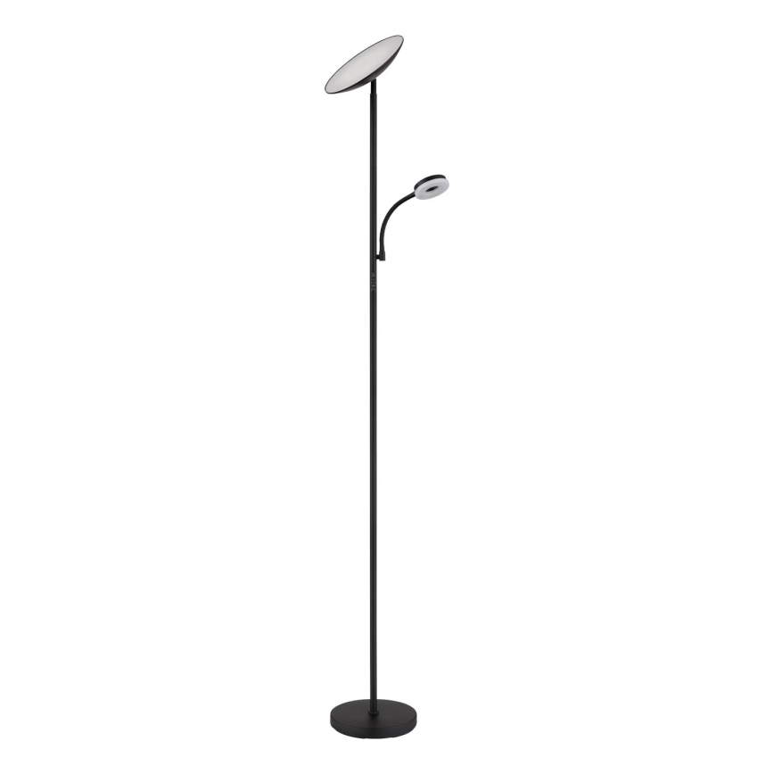 Globo - LED Prigušiva podna lampa LED/20W/230V+ LED/5W 3000/4000/6500K crna