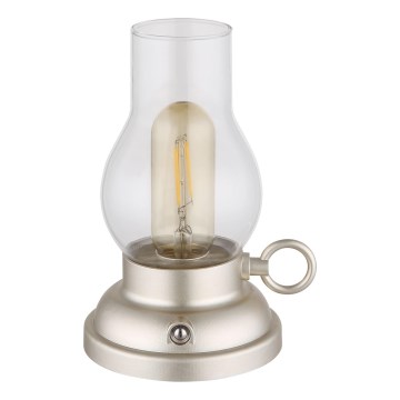 Globo - LED Prigušiva punjiva dodirna stolna lampa LED/1W/3,7V 1200 mAh mat krom