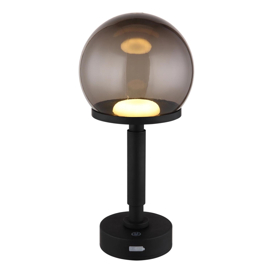 Globo - LED Prigušiva punjiva dodirna stolna lampa LED/2,5W/5V 1800mAh 2700/4000/6500K crna