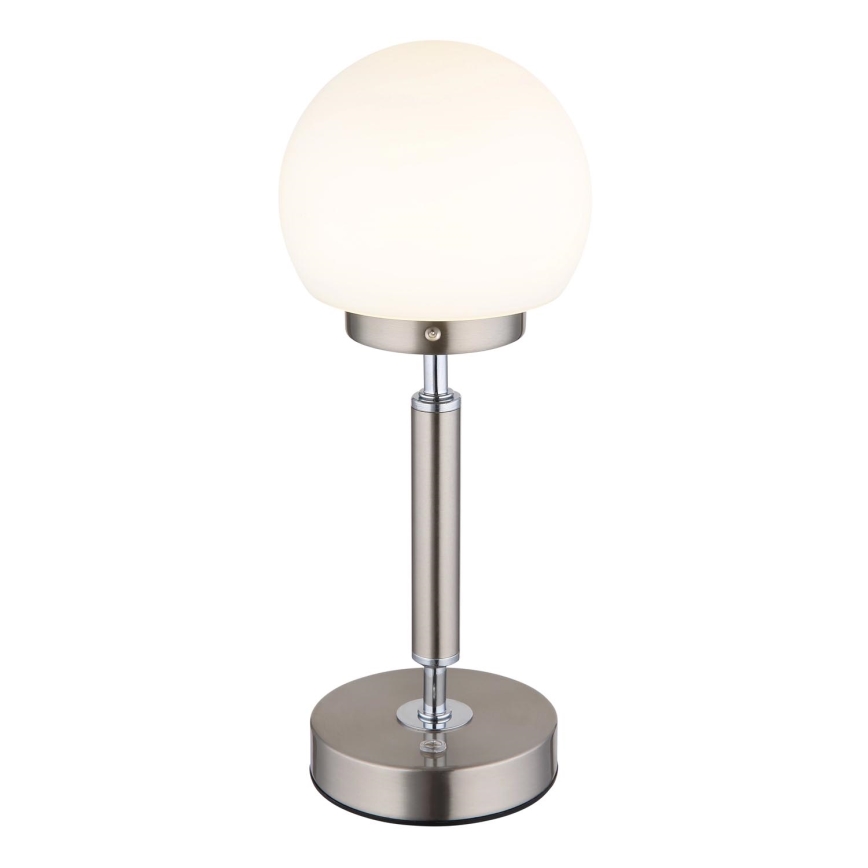 Globo - LED Prigušiva punjiva dodirna stolna lampa LED/2,5W/5V 1800mAh 2700/4000/6500K mat krom