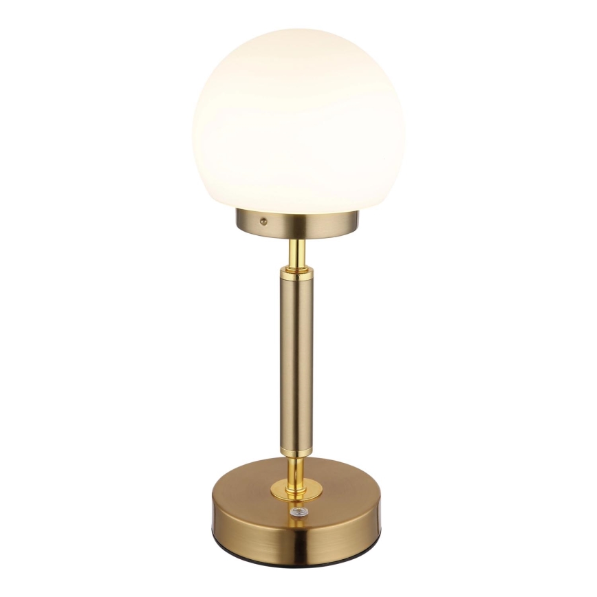 Globo - LED Prigušiva punjiva dodirna stolna lampa LED/2,5W/5V 1800mAh 2700/4000/6500K mesing