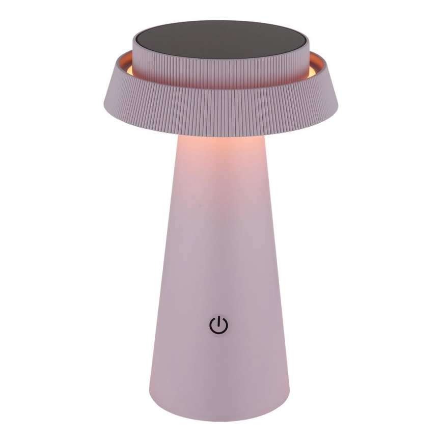 Globo - LED Prigušiva solarna dodirna lampa LED/4W/3,7W IP54 ružičasta