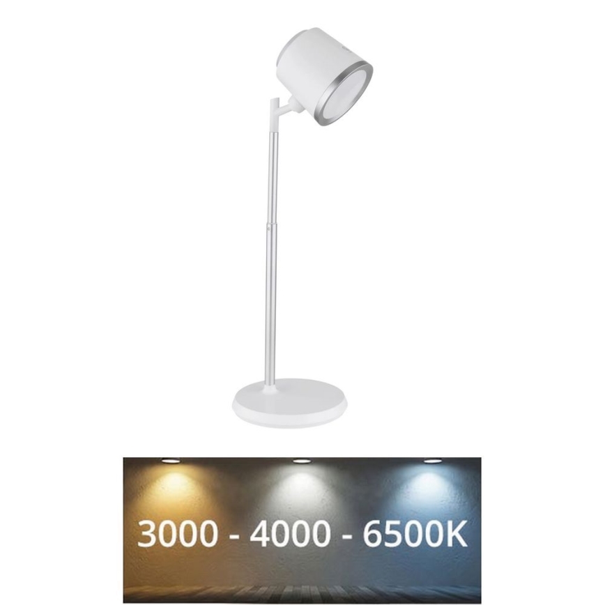 Globo - LED Prigušiva stolna lampa na dodir 4u1 LED/6W/3,7V 3000K/4000K/6500K 1500 mAh USB bijela