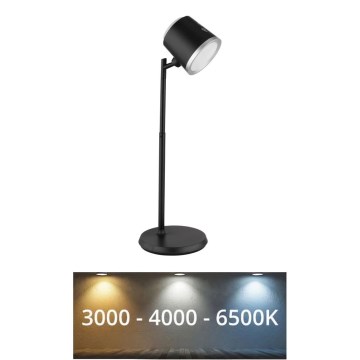 Globo - LED Prigušiva stolna lampa na dodir 4u1 LED/6W/3,7V 3000K/4000K/6500K 1500 mAh USB crna