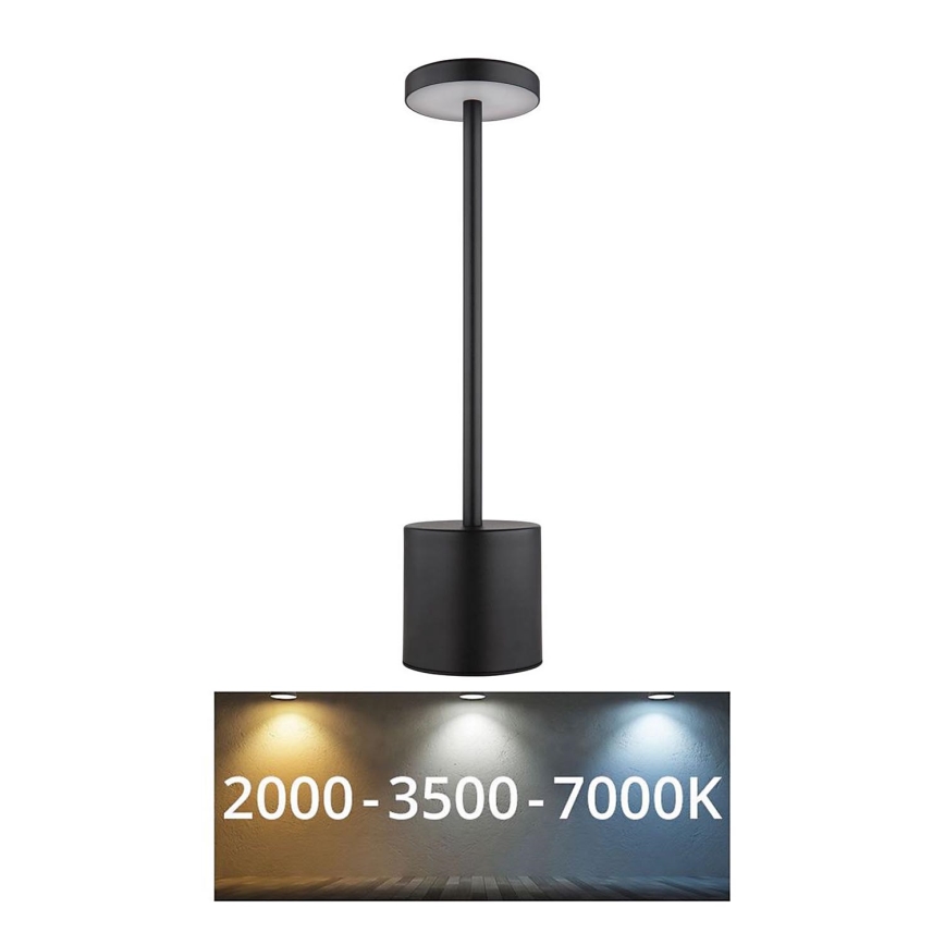 Globo - LED Prigušiva stolna lampa na dodir LED/1,2W/3,7V 2000K/3500K/7000K 1200 mAh USB crna