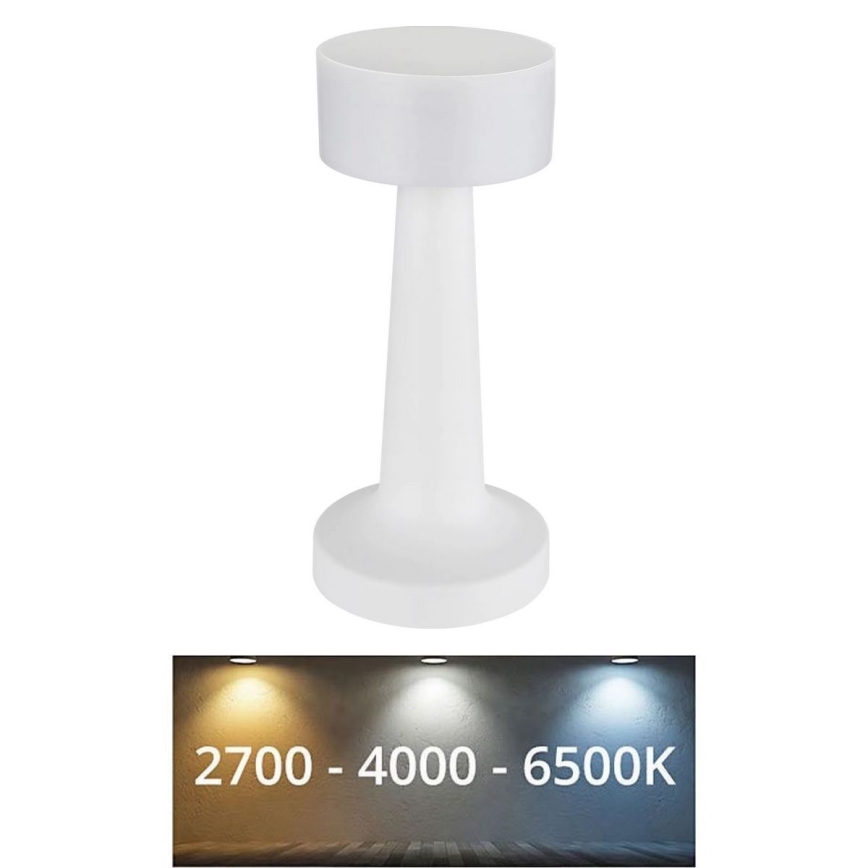 Globo - LED Prigušiva stolna lampa na dodir LED/1W/3,7V 2700K/4000K/6500K 800 mAh USB bijela