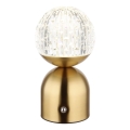 Globo - LED Prigušiva stolna lampa na dodir LED/2,5W/3,7V 2700/4000/6500K 1800 mAh USB mesing