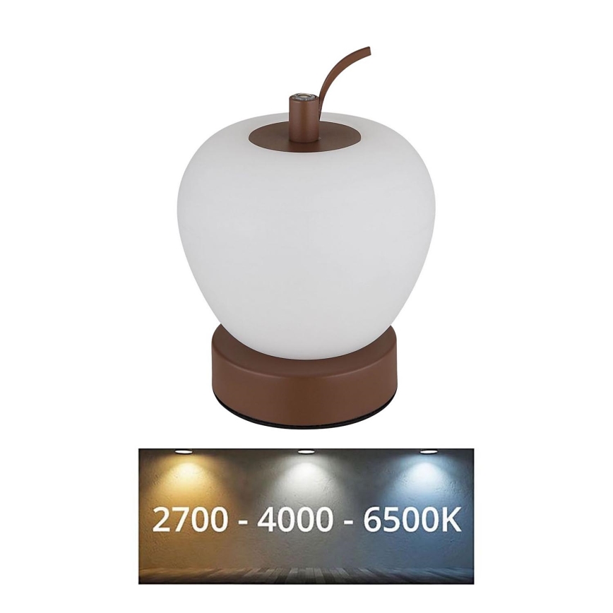 Globo - LED Prigušiva stolna lampa na dodir LED/2W/3,7V 2700K/4000K/6500K 1200 mAh USB smeđa