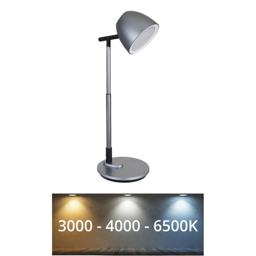 Globo - LED Prigušiva stolna lampa na dodir LED/7,5W/230V 3000K/4000K/6500K siva
