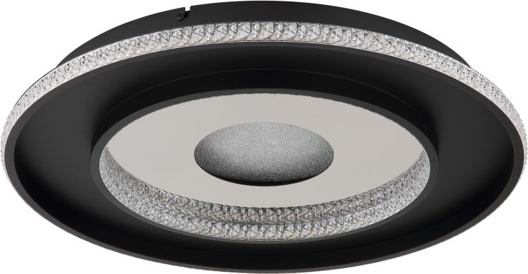 Globo - LED Prigušiva stropna svjetiljka LED/30W/230V 2700-6500K pr. 52,5 cm crna + daljinski upravljač