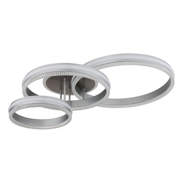 Globo - LED prigušiva stropna svjetiljka LED/72W/230V 2700-6000K srebrna + daljinski upravljač
