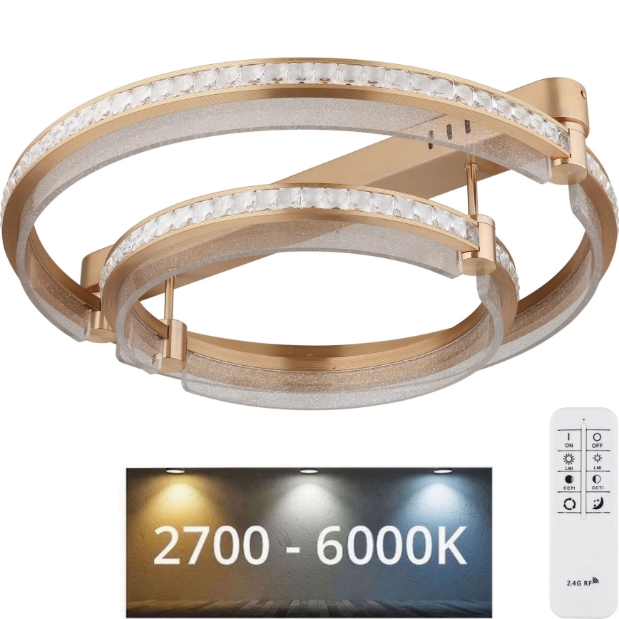 Globo - LED Prigušiva stropna svjetiljka LED/78W/230V 2700K-6000K + daljinski upravljač