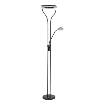 Globo - LED prigušivačka podna lampa LED/20W/230V + LED/4W 3000K crna