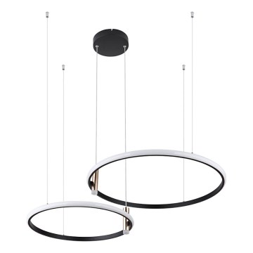 Globo - LED prigušivački luster na užetu LED/55W/230V 2700-6000K crna + daljinski upravljač