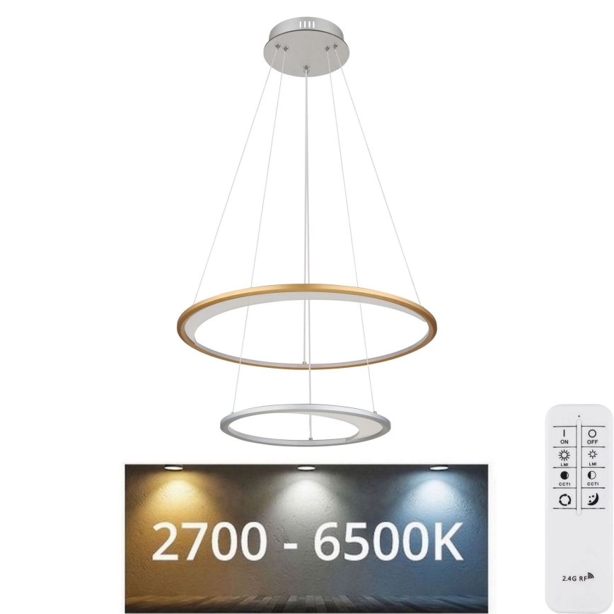 Globo - LED Prigušivi luster na sajli LED/40W/230V 2700K-6500K + daljinski upravljač