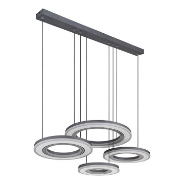 Globo - LED Prigušivi luster na sajli LED/80W/230V 2700-6000K crna + daljinski upravljač