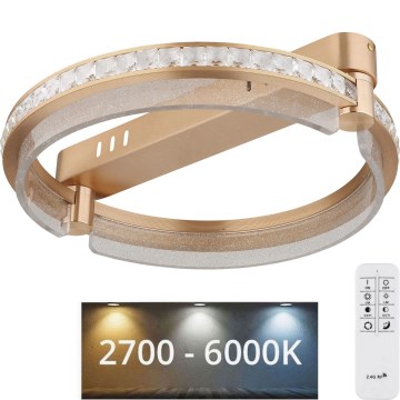 Globo - LED prigušivo kristalno stropno svjetlo LED/36W/230V 2700K-6000K + daljinski upravljač