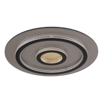 Globo - LED prigušivo stropno svjetlo LED/40W/230V 3000–6500K Ø 45 cm crne boje + daljinski upravljač