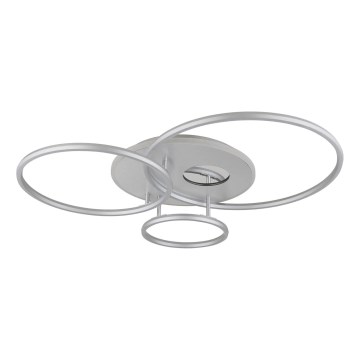 Globo - LED prigušivo stropno svjetlo LED/54W/230V 2700-6500K 90x70 cm srebrno + daljinsko upravljanje