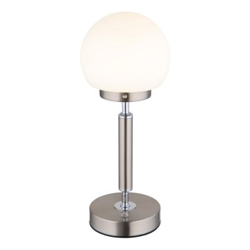 Globo - LED punjiva stolna lampa s dodirnim upravljačem, prigušivač, LED/2,5W/5V 1800mAh 2700/4000/6500K mat krom