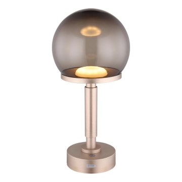 Globo - LED punjiva stolna lampa s dodirnim upravljačem, prigušivač LED/2,5W/5V 1800mAh 2700/4000/6500K ružičasto zlato