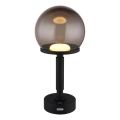 Globo - LED punjiva stolna lampa s dodirnim upravljačem, prigušivač svjetla LED/2,5W/5V 1800mAh 2700/4000/6500K crna