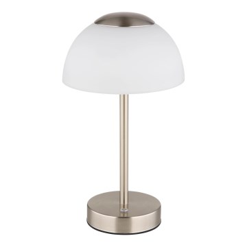 Globo - LED punjiva stolna lampa s prigušivanjem LED/2,5W/5V 1800mAh 2700K/4000K/6500K mat krom