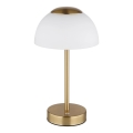 Globo - LED punjiva stolna lampa s prigušivanjem LED/2,5W/5V 1800mAh 2700K/4000K/6500K mesing