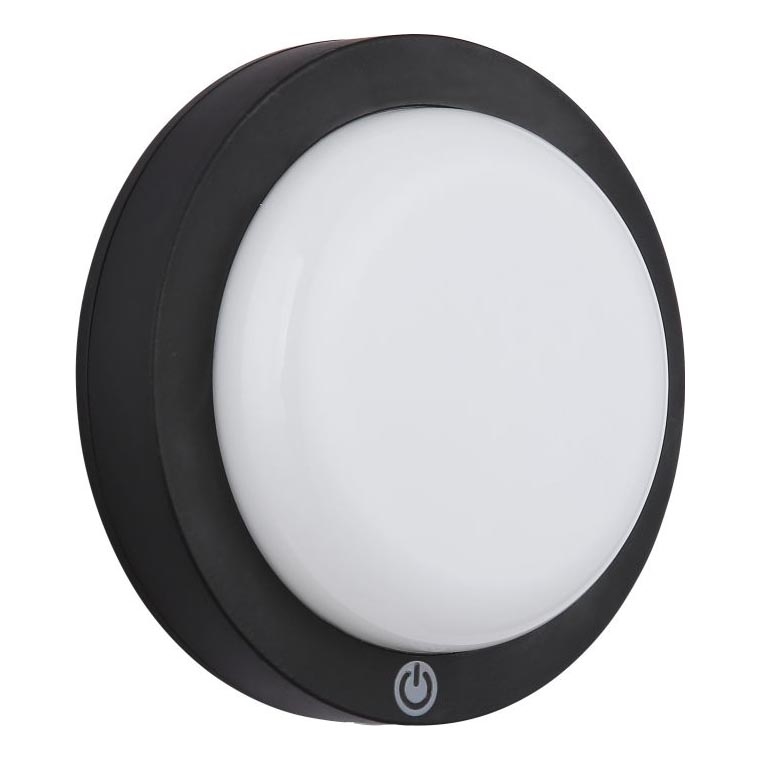 Globo - LED punjiva zidna svjetiljka na dodir LED/1,2W/3,7V promjer 15 cm 1800 mAh crna