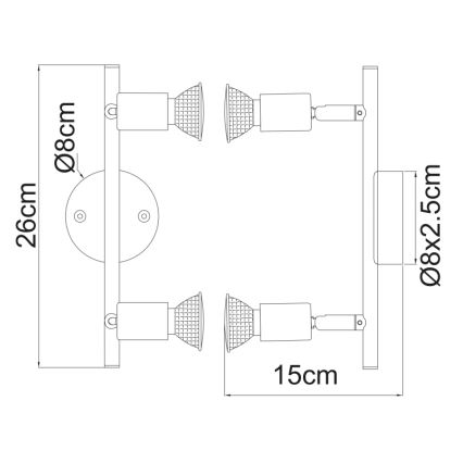 Globo - LED Reflektorska svjetiljka 2xGU10/3W/230V