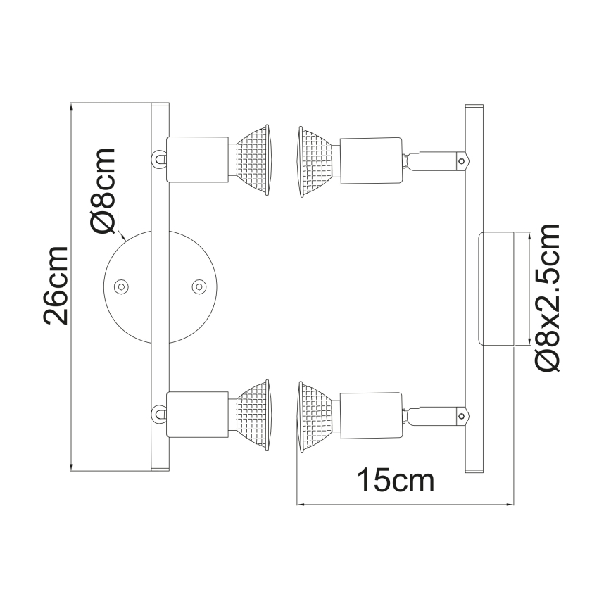 Globo - LED Reflektorska svjetiljka 2xGU10/3W/230V